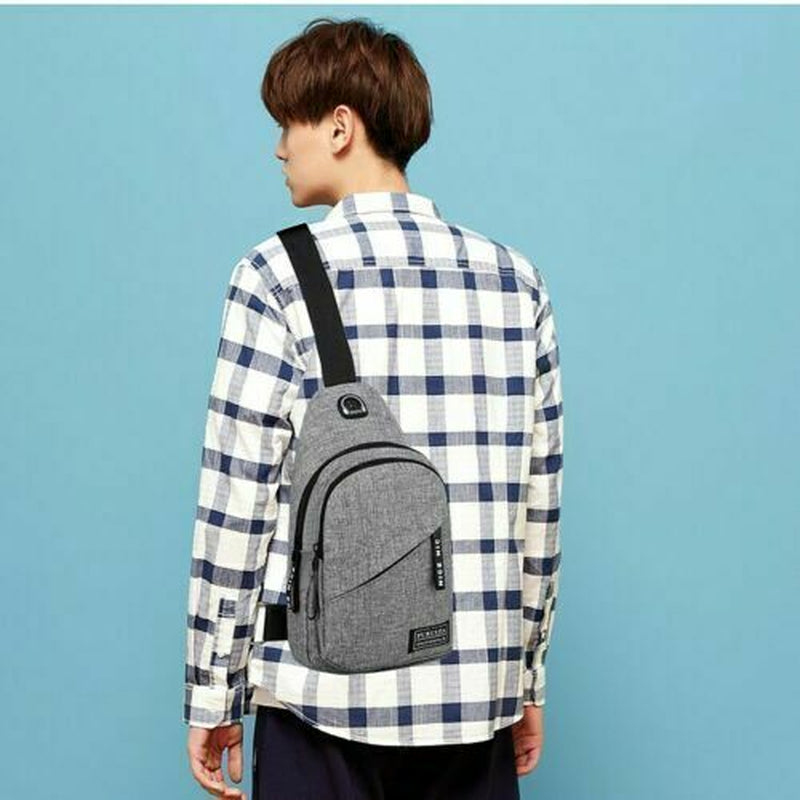 Men Women Sling Bag Chest Fanny Packs Cross Body Travel Sports Shoulder Backpack