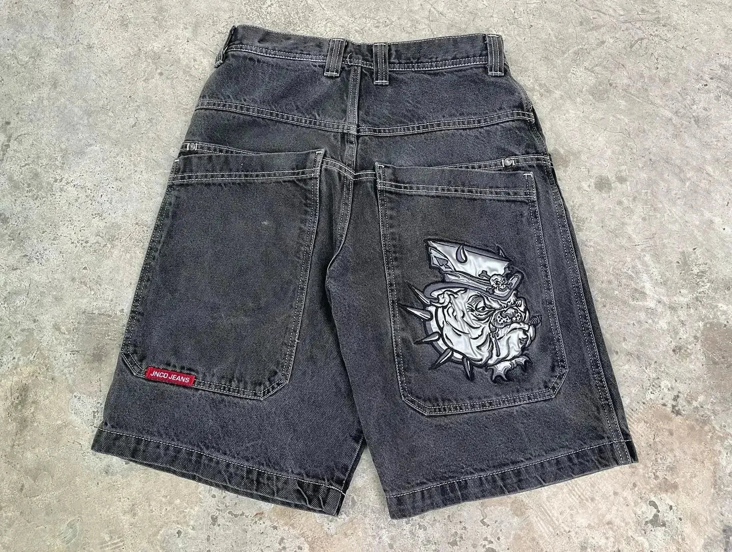 Men'S Jeans JNCO Shorts Y2K Hip Hop Pocket Baggy Denim Gym Shorts Men Women 2023 Summer New Harajuku Gothic Men Basketball Shorts Streetwear