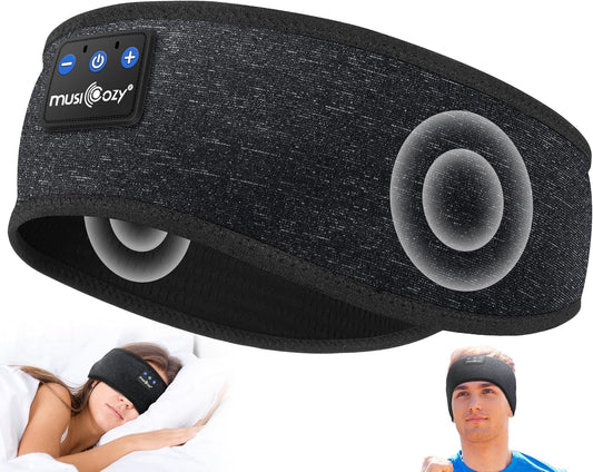 Sleep Headphones Bluetooth 5.4 Headband, Wireless Earphones Music Sleep Earbuds Sleeping Eye Mask with HD Stereo Speakers for Workout Running Travel Yoga, Ideal Gifts for Women Men