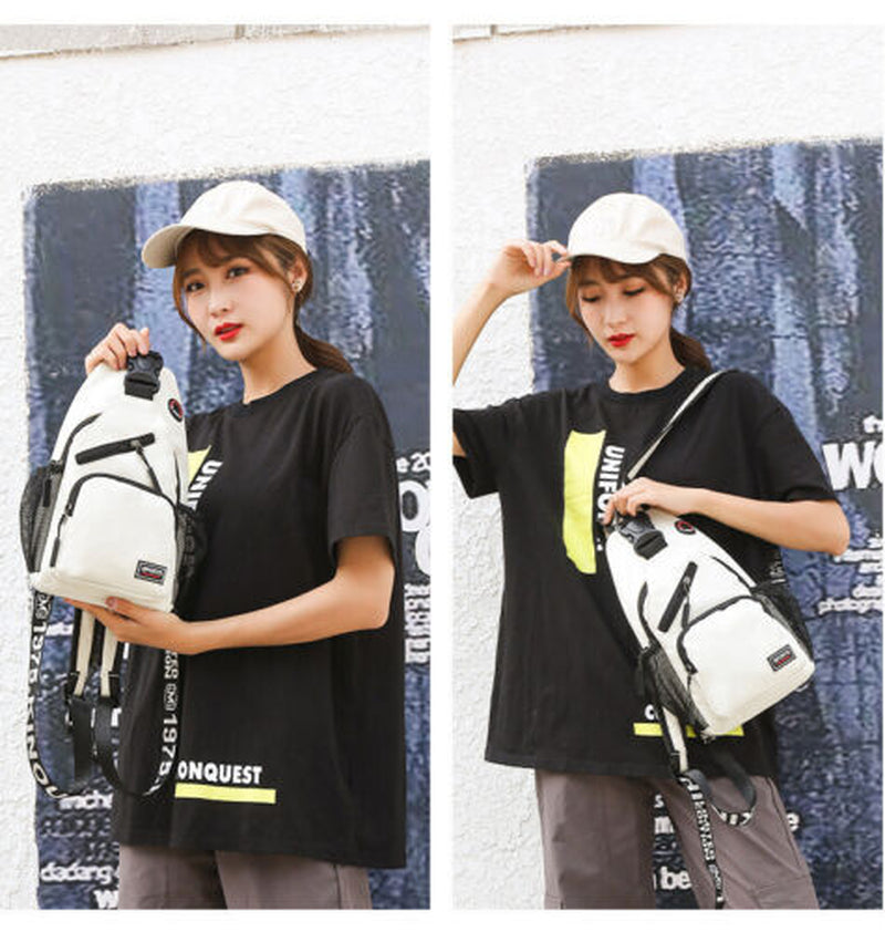 Men Women Sling Bag Chest Fanny Packs Cross Body Travel Sports Shoulder Backpack