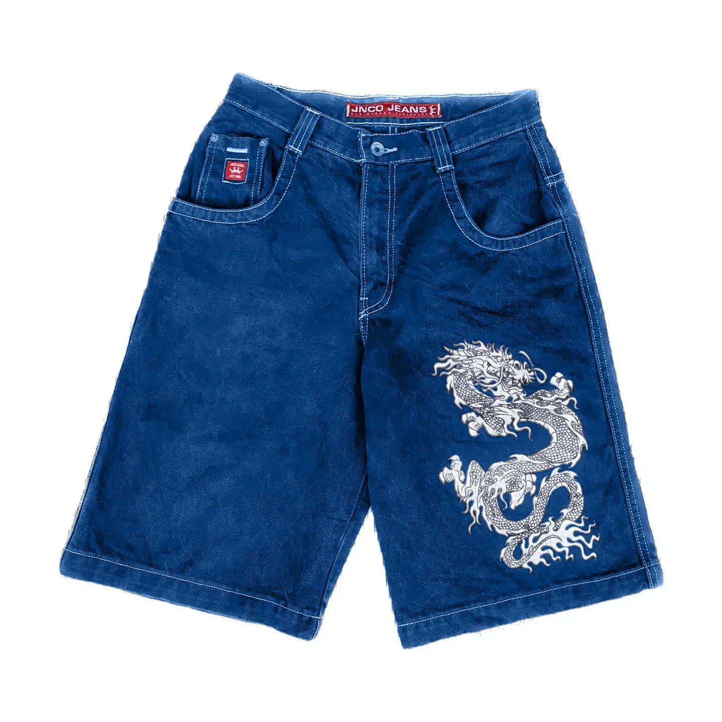 Men'S Jeans JNCO Shorts Y2K Hip Hop Pocket Baggy Denim Gym Shorts Men Women 2023 Summer New Harajuku Gothic Men Basketball Shorts Streetwear
