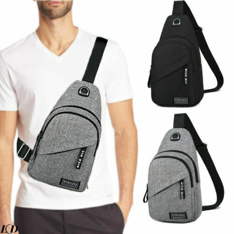 Men Women Sling Bag Chest Fanny Packs Cross Body Travel Sports Shoulder Backpack