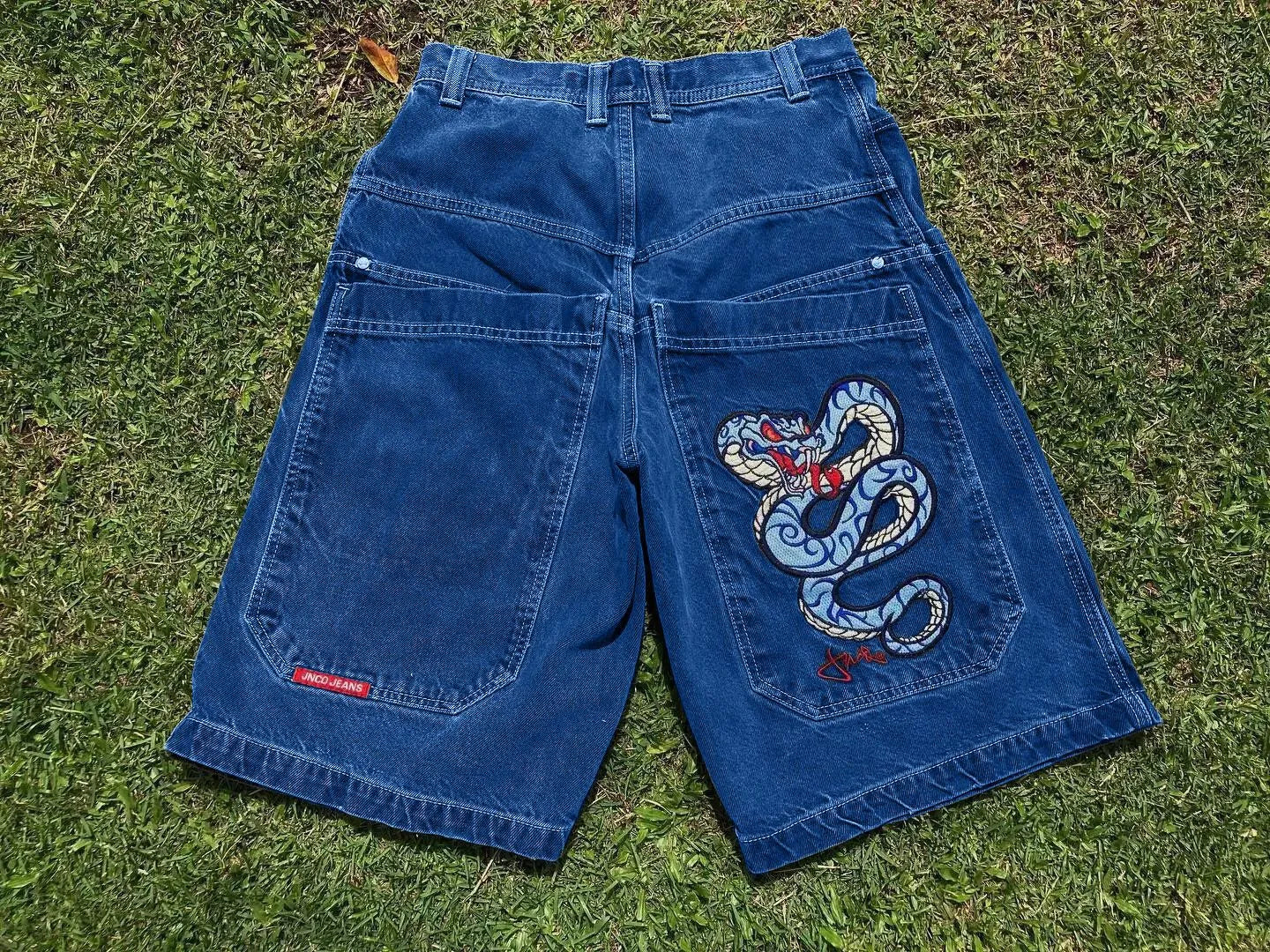 Men'S Jeans JNCO Shorts Y2K Hip Hop Pocket Baggy Denim Gym Shorts Men Women 2023 Summer New Harajuku Gothic Men Basketball Shorts Streetwear