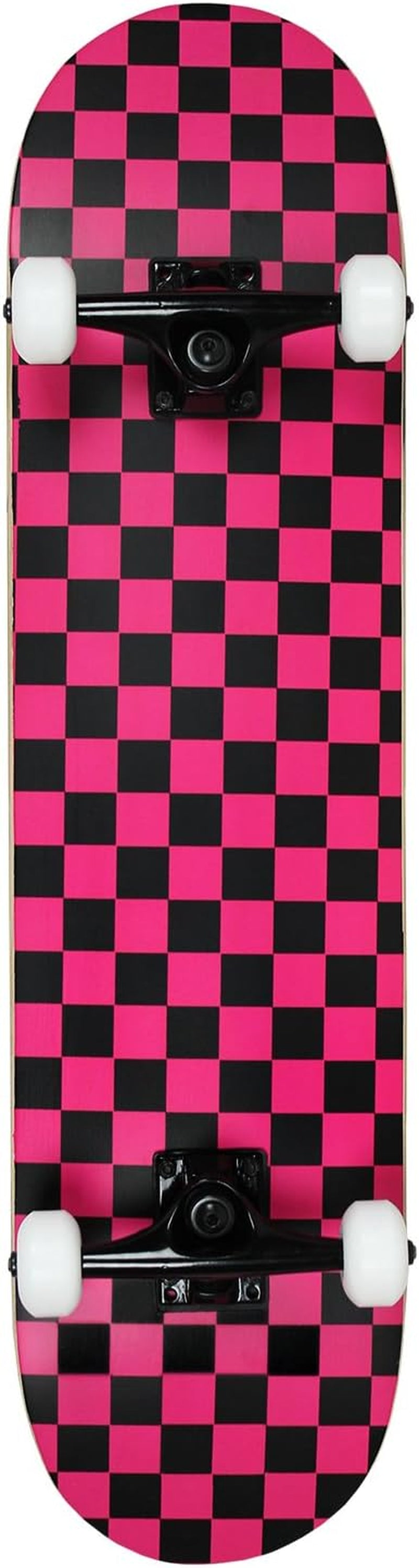 Rookie Checker Skateboard - Pro Style Quality - Maple 7-Ply Deck, Aluminum Trucks, Urethane Wheels, Precision Bearings - the Perfect Beginners First Board