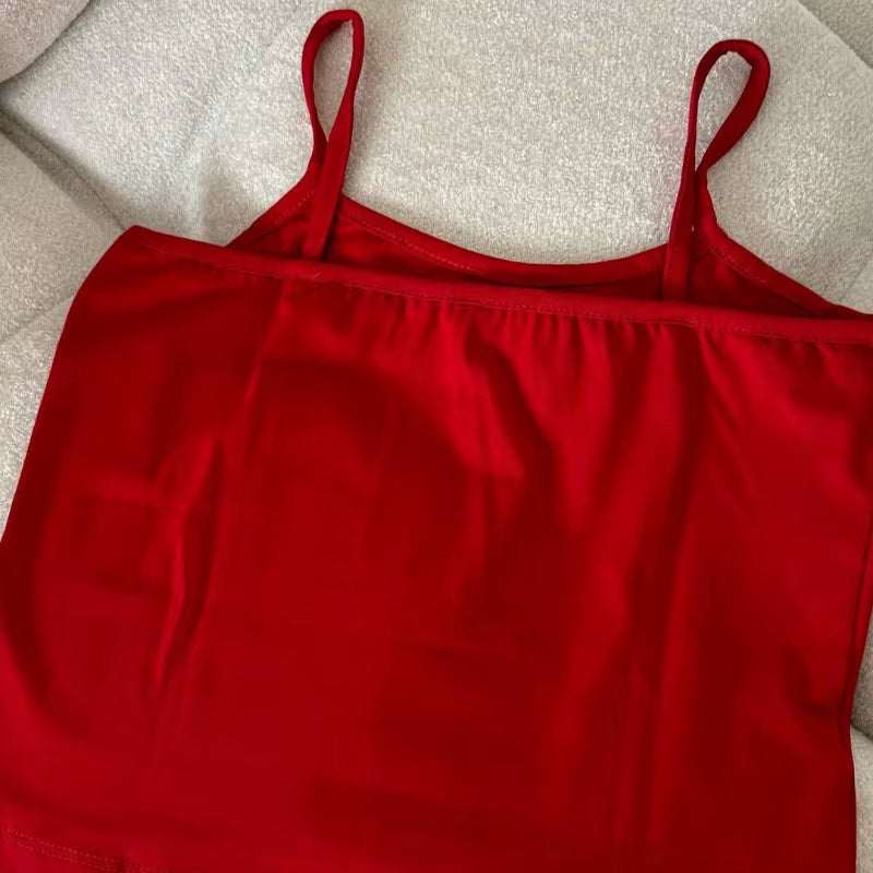 Y2K Womens Summer Camis Tanks Tops Sleeveless Cotton Bustier Unpadded Vest Crop Top Seamless Tees 2024 Woman Tops Crop Top