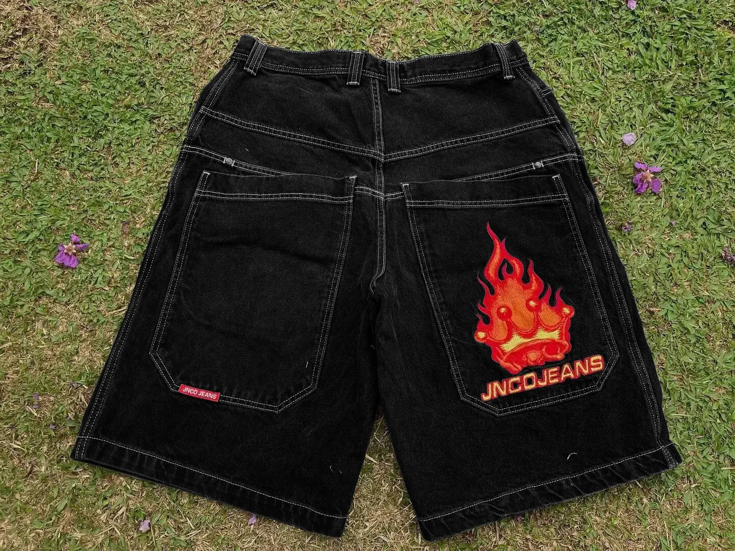 Men'S Jeans JNCO Shorts Y2K Hip Hop Pocket Baggy Denim Gym Shorts Men Women 2023 Summer New Harajuku Gothic Men Basketball Shorts Streetwear