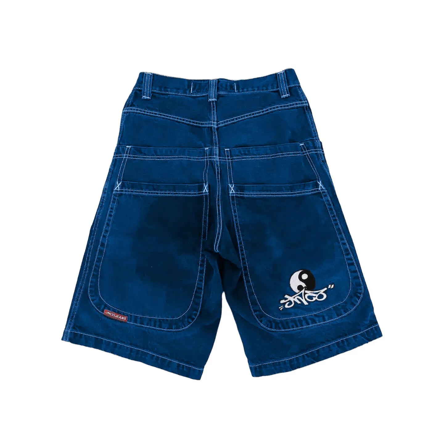 Men'S Jeans JNCO Shorts Y2K Hip Hop Pocket Baggy Denim Gym Shorts Men Women 2023 Summer New Harajuku Gothic Men Basketball Shorts Streetwear