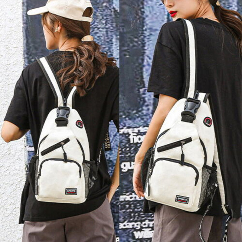 Men Women Sling Bag Chest Fanny Packs Cross Body Travel Sports Shoulder Backpack