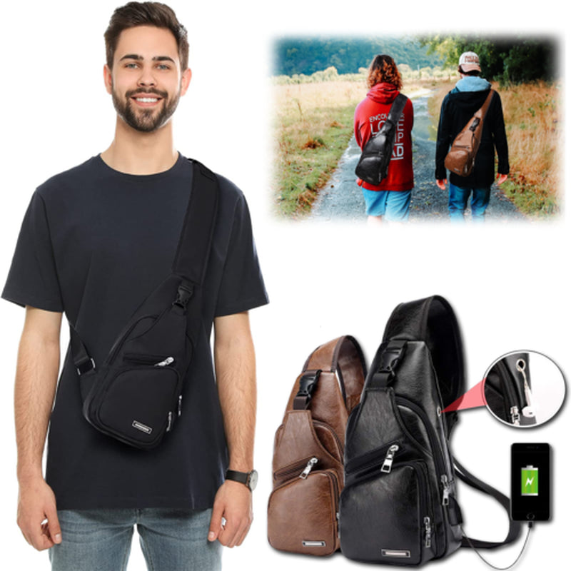 Men Women Sling Bag Chest Fanny Packs Cross Body Travel Sports Shoulder Backpack