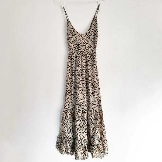 Elegant Backless Lace up Summer Dress Women Clothing Sleeveless Leopard Maxi Boho Beach Dress Lady Long Vestido Feminino