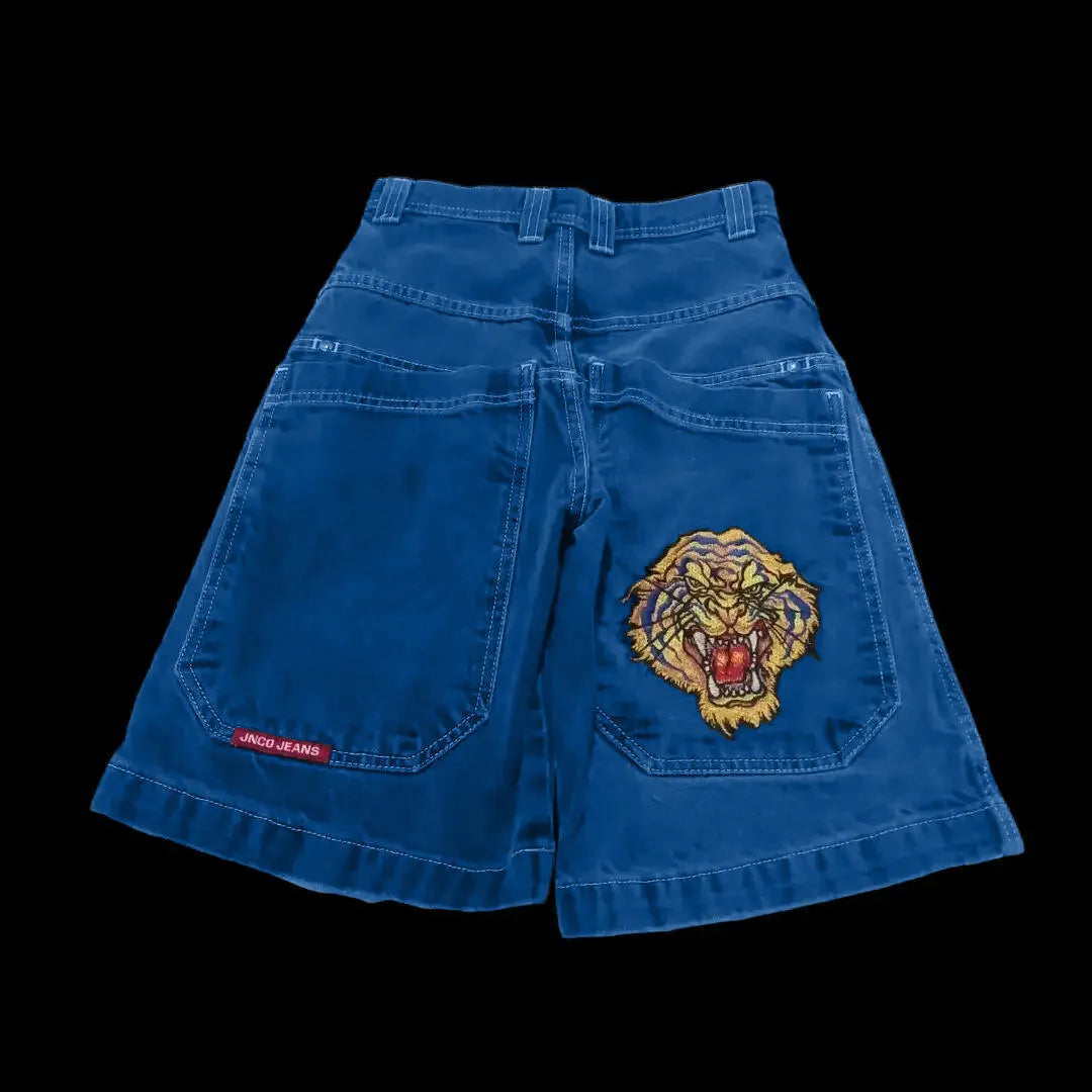 Men'S Jeans JNCO Shorts Y2K Hip Hop Pocket Baggy Denim Gym Shorts Men Women 2023 Summer New Harajuku Gothic Men Basketball Shorts Streetwear