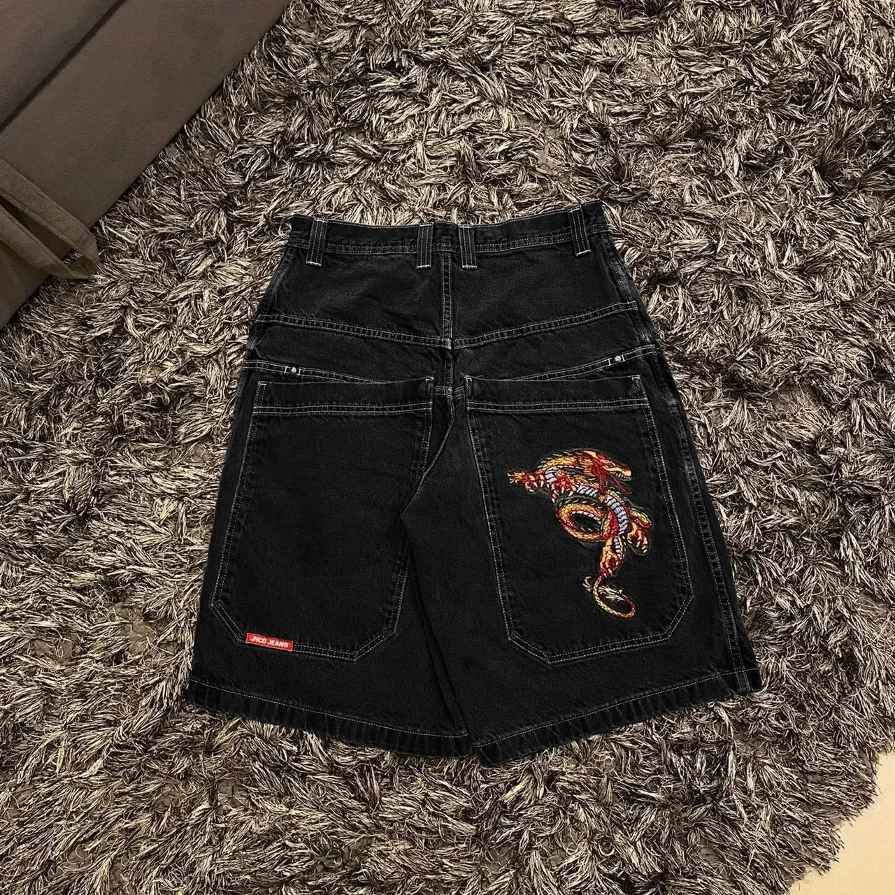 Men'S Jeans JNCO Shorts Y2K Hip Hop Pocket Baggy Denim Gym Shorts Men Women 2023 Summer New Harajuku Gothic Men Basketball Shorts Streetwear