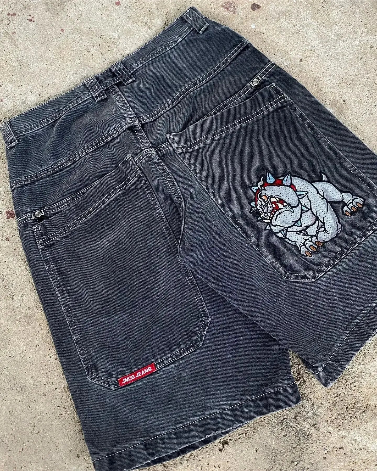 Men'S Jeans JNCO Shorts Y2K Hip Hop Pocket Baggy Denim Gym Shorts Men Women 2023 Summer New Harajuku Gothic Men Basketball Shorts Streetwear