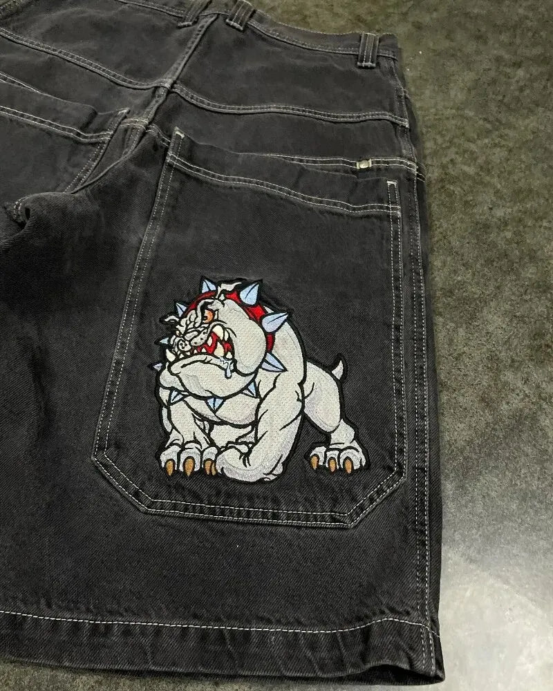 Men'S Jeans JNCO Shorts Y2K Hip Hop Pocket Baggy Denim Gym Shorts Men Women 2023 Summer New Harajuku Gothic Men Basketball Shorts Streetwear
